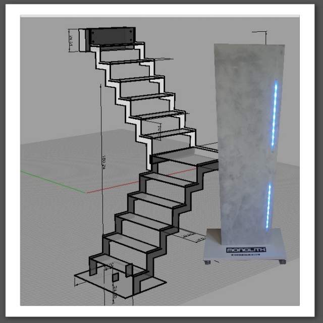 escalier metallique,escalier flottant,escalier suspendu,escalier metal,serrurrerie,metallerie,chaudronnerie,escalier double limon,escalier limon central,monolith,lilyvonsputnick,